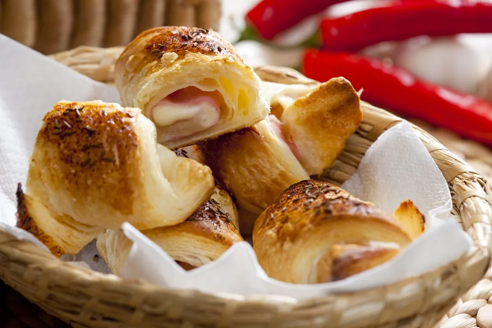 Croissants fromage jambon