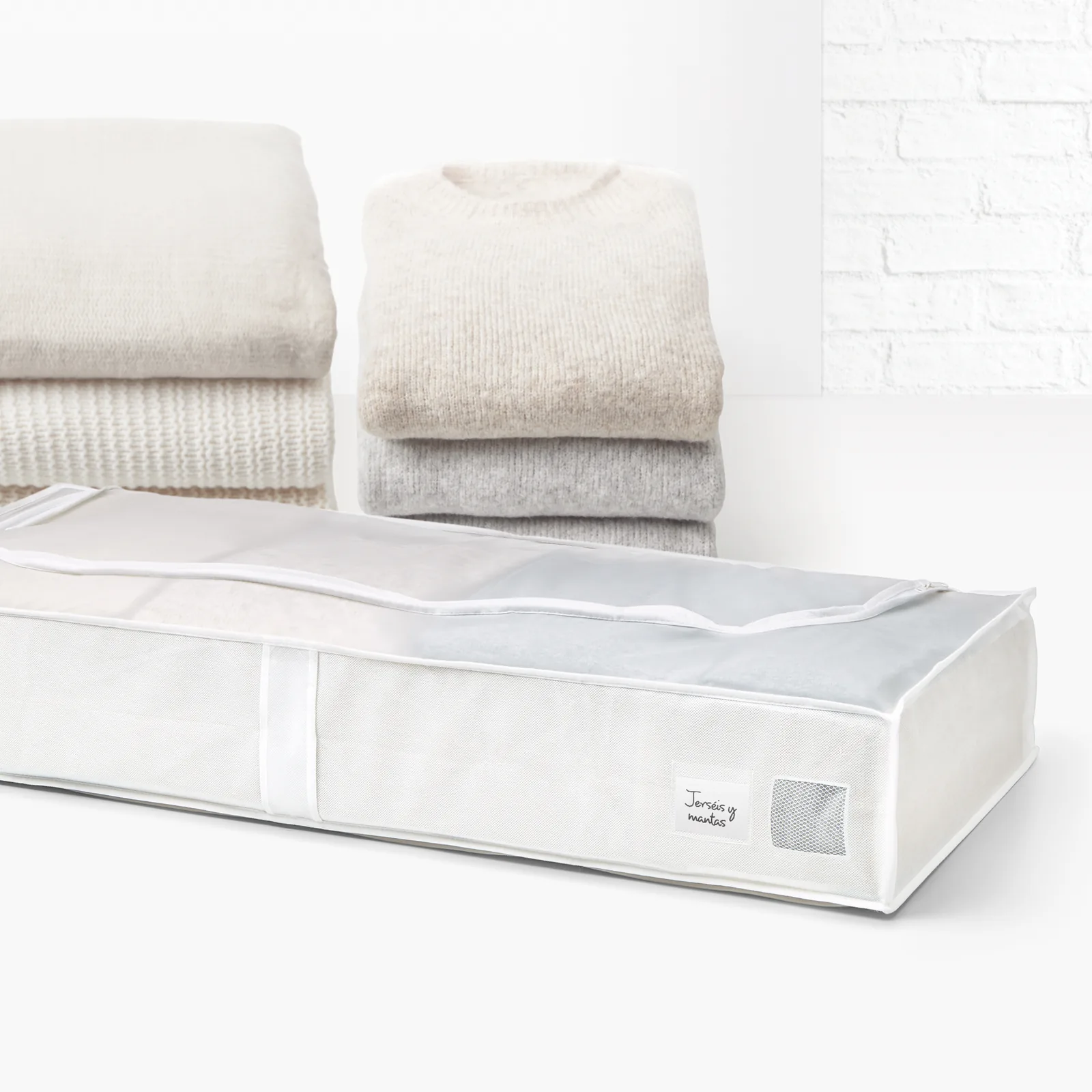 Housse à usages multiples - 103X16X45 cm - Blanc Rayen 2039.11