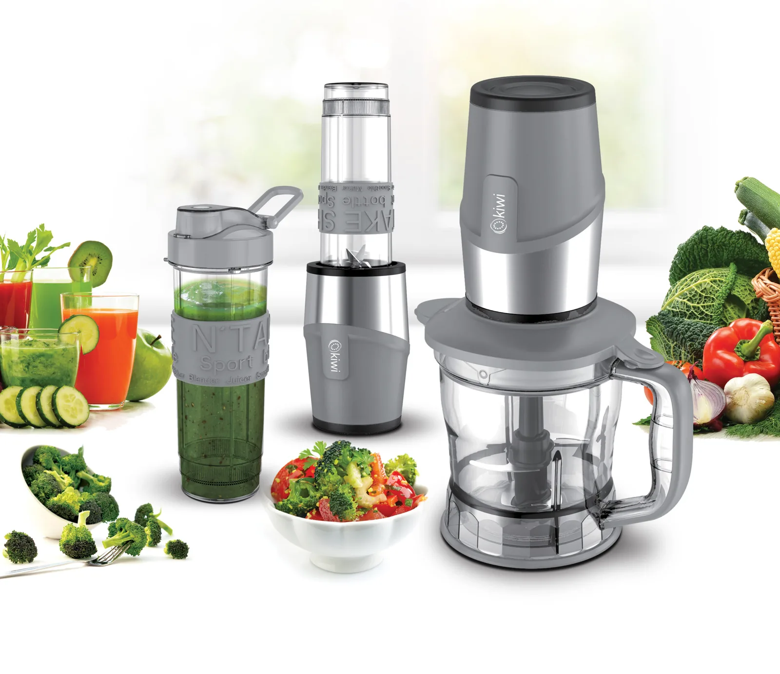 Multi-hacheur et préparation de smoothies 2 en 1 Kiwi KSB-2220